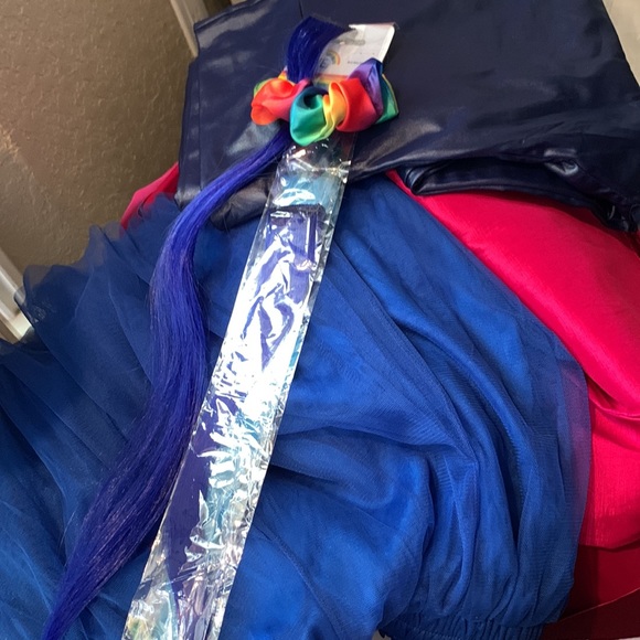 RAINBOW BALLERINA COSTUME -Adult XL/XXL. 2 tutus- black, rainbow. Extras! NWOT. - Picture 8 of 11